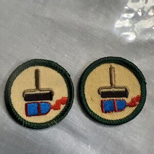 NEW Vintage Girl Scouts Prints and Graphics Badge Paint Roller Paint Tube NEW